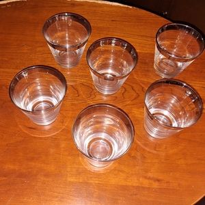 Set of 6 1960s Vintage Dorothy Thorpe Style Whiskey G⁷lasses